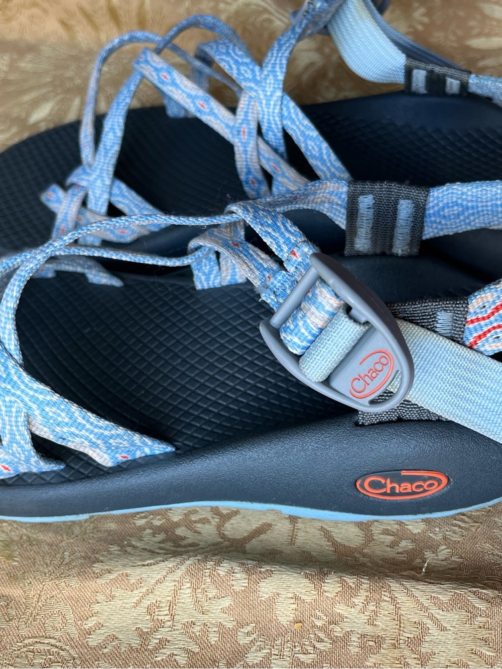 Chaco Women’s ZX/2 Classic Sandals - Blue Geometric, Size 7